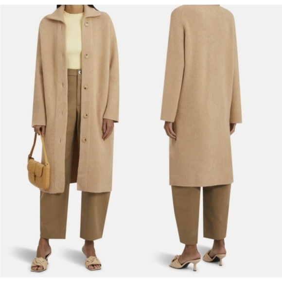 Vince Sweaters - $545 Vince Wool Alpaca Blend Cardigan Coat Button Front Tan Beige Tan Large